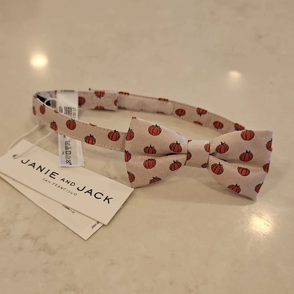 Janie & Jack Kids Bowtie Pumpkin Harvest 2t-4t New